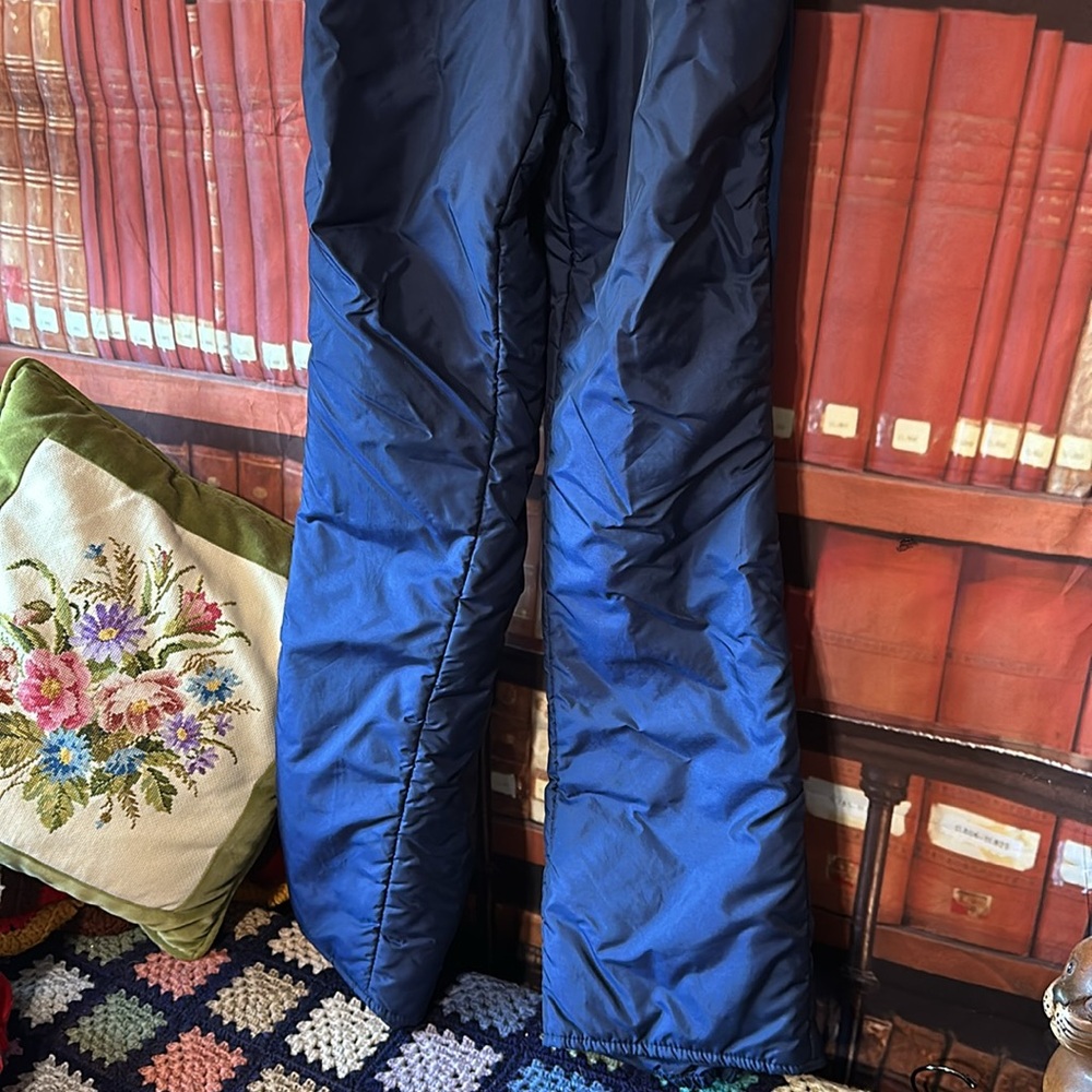 Obermeyer navy blue overall pants Cold Weather / Ski bib wear Ladies 10 - Picture 3 of 6